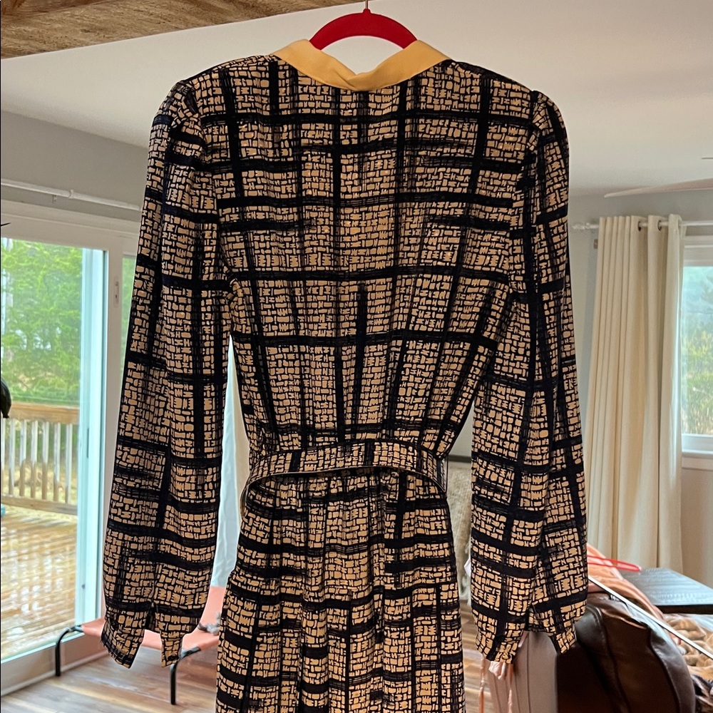 Vintage 80s 90s Jonathan Martin Midi Dress Bow Detail Belted Size 9 Dress - Picture 5 of 10